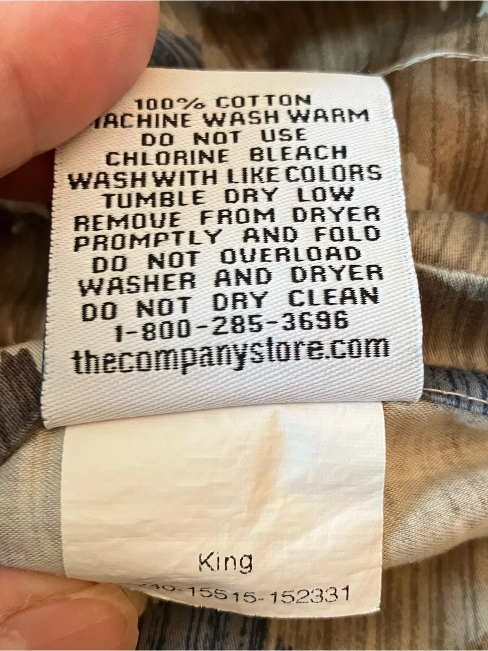 VTG The Company Store King Duvet Cover Shams Southwest Blue Aztec Geometric